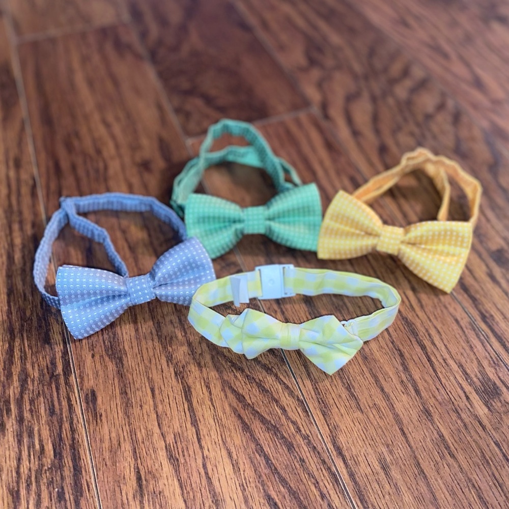 Boys Adjustable Bow Ties Set of 4 (24 months-4T)